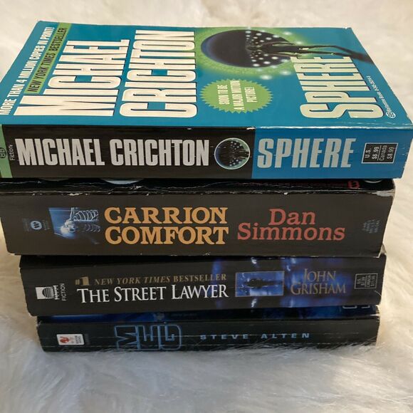 Michael Crichton John Grisham Horror Thriller Suspense Adult Novel Bundle of 4 - Picture 7 of 7